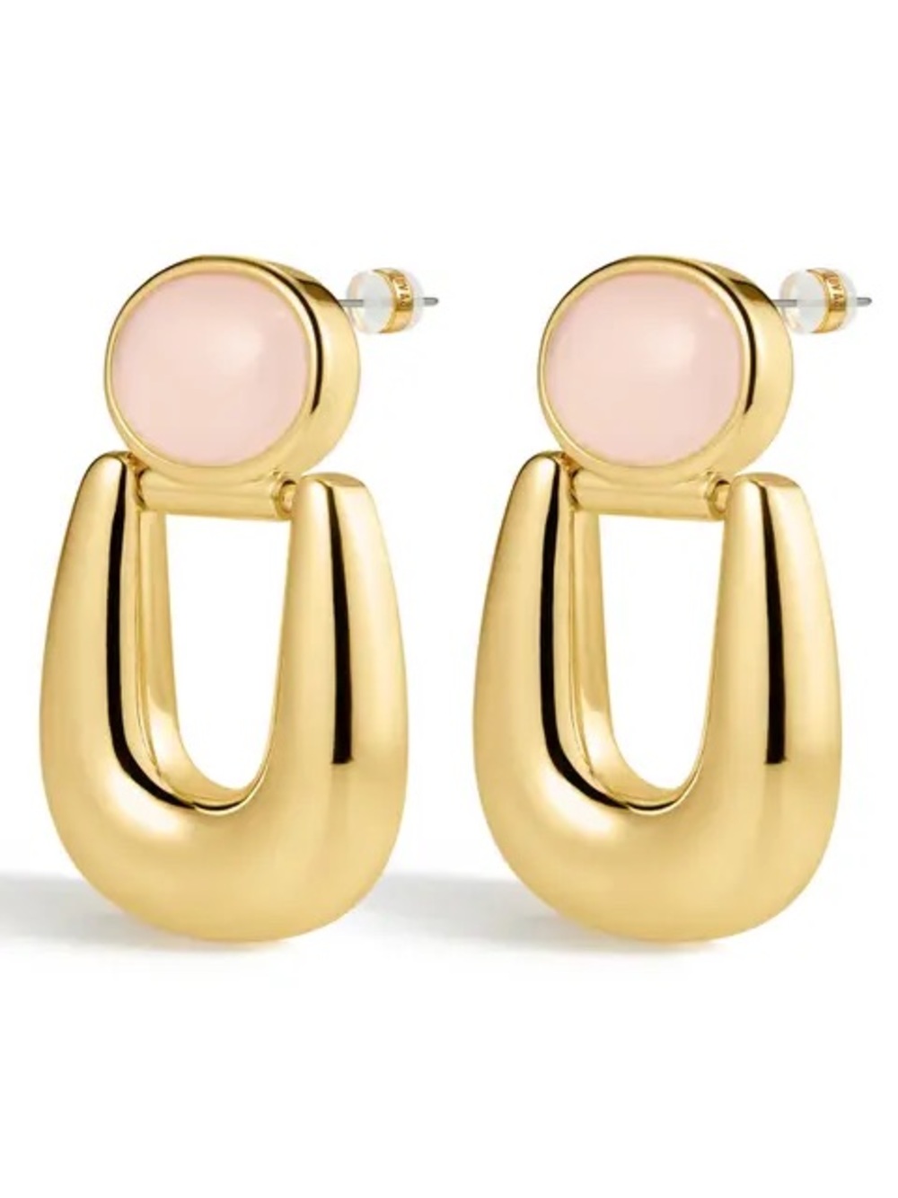 New Luv AJ The Rio Rose Quartz Drop Earrings